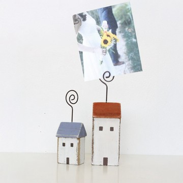 復古木質小屋擺件 Nordis Wooden Decor 再生木質小物 居家卡片座