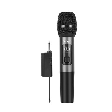 調頻UHF無線麥克風一拖四手持話筒充電款家用ktv戶外演出聲卡【Snowbelle優選】