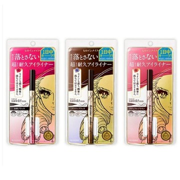 【KISS ME花漾美姬】 超!持久極細抗暈眼線液筆 01黑 02深棕 03淺棕 - 0.4ml