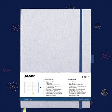【客製服務】LAMY 鋼筆用硬式A6筆記本 / notebook恆星系列 銀藍