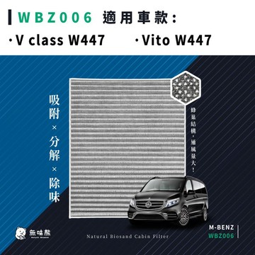 無味熊｜汽車冷氣濾網 賓士 - V class W447、Vito W447 ( 後車箱清淨機濾網 )
