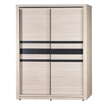 文創集 力特5.1尺推門衣櫃(內含側拉穿衣鏡)-152x60x202cm免組