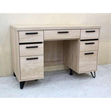 【歐風別館】庫倫四尺仿古梧桐色書桌【基隆至台中免運費】