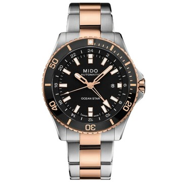 MIDO美度 官方授權OCEAN STAR海洋之星 GMT潛水機械腕錶 錶 手錶 送禮 44mm/M0266292205100