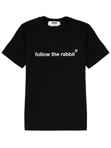 msgm "follow the rabbit" t-shirt