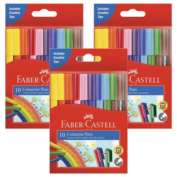 FABER-CASTELL 輝柏 11-150-A 彩色連接筆  10色  3盒