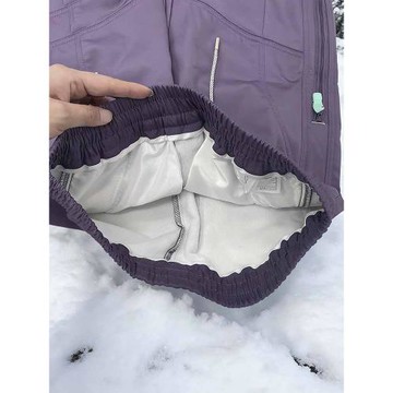 東北零下40度紫色滑雪褲男女冬季加厚加絨工裝褲子防水防寒沖鋒褲