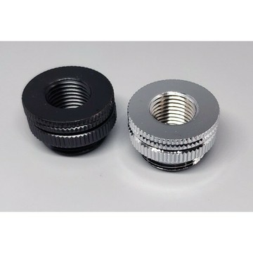 內G1/4 穿板對接 穿孔頂部注水接頭 銀色 黑色