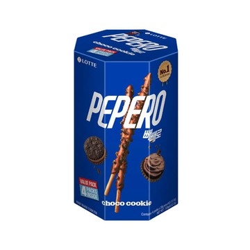 樂天PEPERO六角罐128g-黑餅乾巧克力
