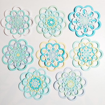 花朵貼紙 拼貼素材 手帳 相冊 裝飾 紙藝 手工紙花