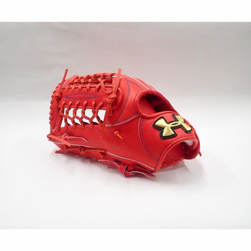 アンダーアーマー 硬式野球 グローブ 外野手用 1355563 レッド