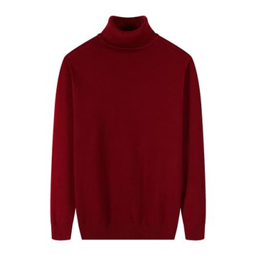 高領毛衣男士秋冬厚款內搭純色修身打底羊絨衫韓版套頭保暖針織衫