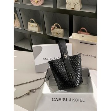CAEISL&KCIEL女包高級感菜籃子水桶包女2025新款潮編織單肩斜挎包
