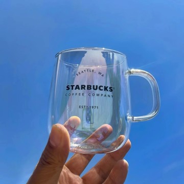 星巴克杯子2026新年禮物清倉特價優惠簡約高顏值彩虹幻彩玻璃杯節日禮物 355ml