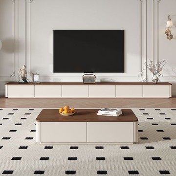 免運 電視櫃 日式電視櫃  實木電視柜茶幾組合小戶型簡約現代收納儲物柜落地日系原木色 可開發票 全館八折 工廠現貨直銷 新品特價 h9029