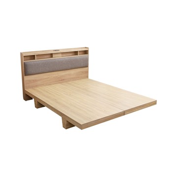 【本木】日比野 LED燈光臥室二件組-雙人5尺 床頭+木屐底