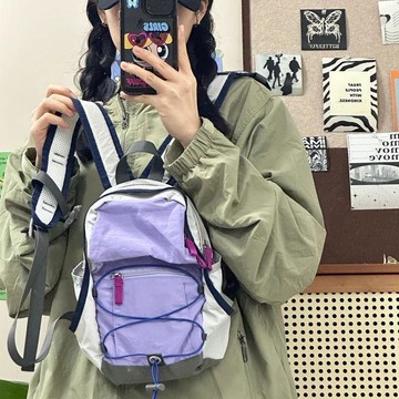 🌸 人氣爆款 🌸新款户外双肩包撞色登山包可爱学生书包轻便旅行包轻薄野外小背包