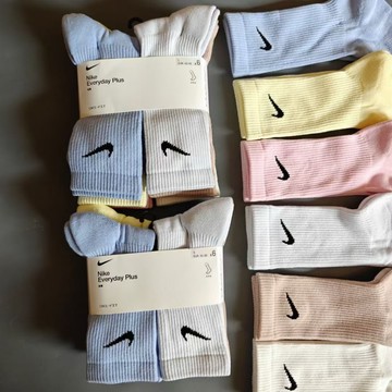 【6雙入】 NIKE 男女生彩色訓練襪 運動長襪 毛巾底厚襪 透氣襪子 學生襪子 SX6897