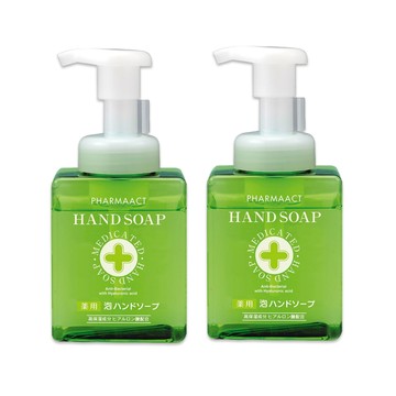 熊野油脂 (2瓶超值組)日本KUMANO玻尿酸滋潤潔淨泡沫洗手慕斯250ml/按壓綠瓶(綿密泡泡洗手乳,手部護理清潔露)