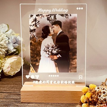 【M.U工坊】訂製夜燈/照片夜燈/壓克力夜燈/婚禮禮物/閨蜜禮物