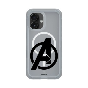 iPhone 16 AirX 流變灰 - 迪士尼-漫威 Marvel - 漫威Logo-復仇者聯盟 黑色標誌