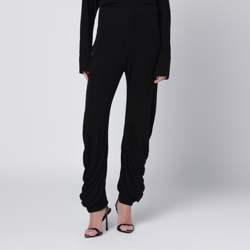Black pants with draping