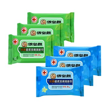【蝦皮直營】依必朗 抗菌潔膚濕紙巾 10抽X3包 綠茶清新/淡雅清香