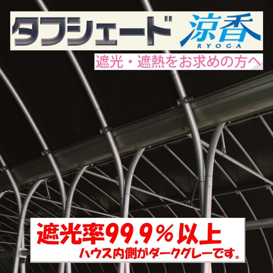 タフシェード涼香 リョウガ 0.15mm厚 740cm幅 希望長さ を数量に入力 POフィルム 白色 ダークグレー 遮熱 遮光 農業用 ビニールハウス用 農機具倉庫