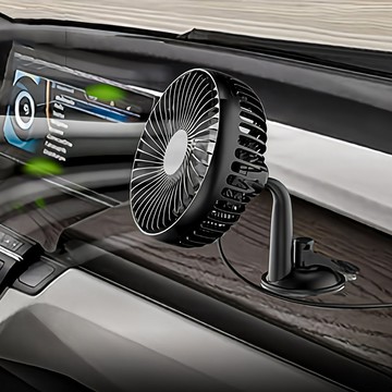 日本idea-auto USB DC多功能單頭4吋強力3段超靜音電風扇(椅背/吸盤)雙支架 CE0024 SD