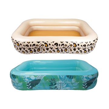 Swim Essentials 荷蘭 方形充氣戲水池(約211x132x46cm/350L)-多款可選