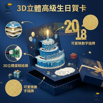 《隔日到現貨》浪漫煙花生日卡片💕生日快樂音樂煙花立體卡片生日音樂卡 會唱歌的生日卡片 可發光立體蛋糕賀卡 煙花小卡
