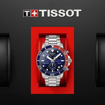 TISSOT 天梭 Seastar 1000 海洋之星 可樂圈 300米潛水計時錶-45mm T1204171104103