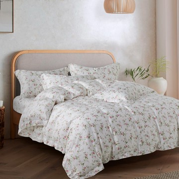 AGAPE雅家倍 - 60支天絲床包兩用被四件組-清逸芳庭