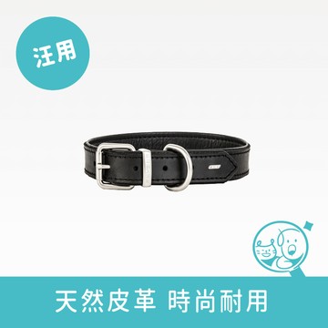【EZYDOG】牛津皮革項圈｜騎士黑