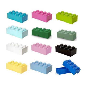 LEGO樂高八凸收納盒 (多色可選) 深綠色