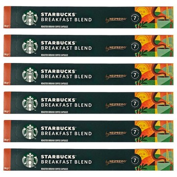 STARBUCKS 星巴克 早餐綜合咖啡膠囊 Nespresso 咖啡機專用  5.6g  10顆  6盒