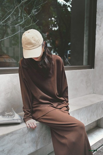 JocHome高端定制順豐直發秋懶人時髦穿搭抓絨極簡廓形長袖T恤6809-Misaki精品