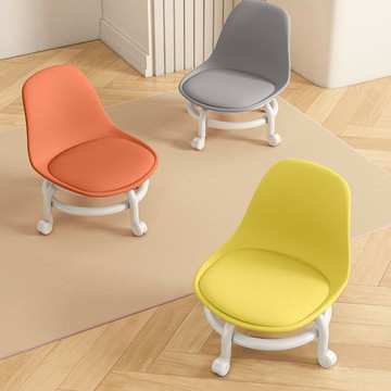 【免運現貨直出】簡約時尚萬向輪小凳子 靜音滑輪板 矮凳 圆凳 家用可移動靠背小椅子