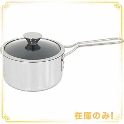 ウルシヤマ金属工業 片手鍋 深型 18cm 日本製 IH対応 ステンレス製 スピーネ SPN-18S