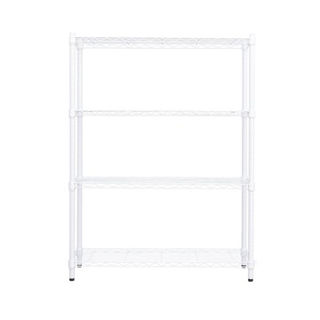 【dayneeds】輕型90x30x120公分四層烤漆波浪架白色