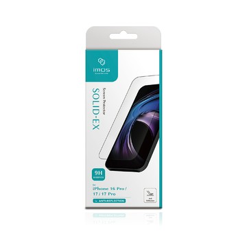 imos Apple iPhone 17 / 17 Pro / 16 Pro 6.3吋 2.5D AR低反光黑邊螢幕玻璃保護貼
