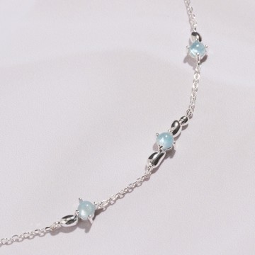 【SPANCONNY】海洋聯名 | 海藍寶 S925純銀 | 水色漣漪手鍊