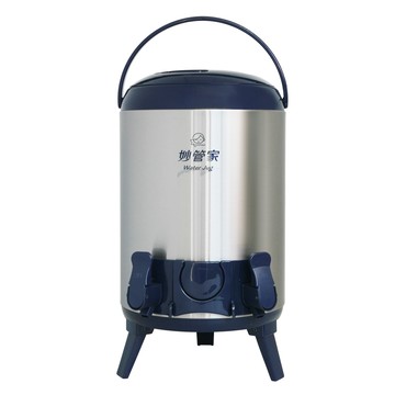 妙管家 9.5L不鏽鋼保溫茶桶(雙出水口附杯架) HKTB-1000SSC2