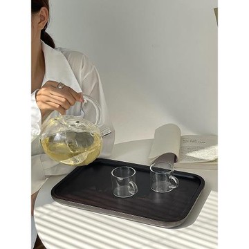 日式ins風耐熱玻璃花茶壺簡約圓球形水果茶壺下午茶泡茶茶具套裝