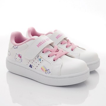 HELLO KITTY - 臺灣製流行典雅板鞋休閒運動鞋(中小童款)-白