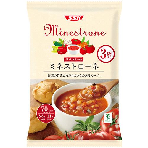 清水食品　ＳＳＫ　Ｄａｌｉｙ　Ｓｏｕｐ　ミネストローネ　１６０ｇ／袋　１パック（３袋）