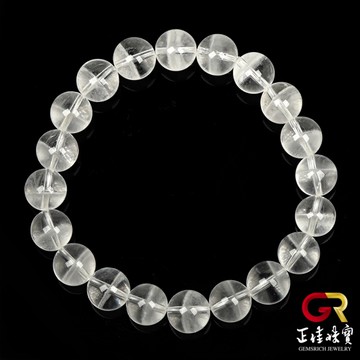 【正佳珠寶】白幽靈 異象聚寶盆幽靈 9mm 白幽靈手珠｜日本彈力繩