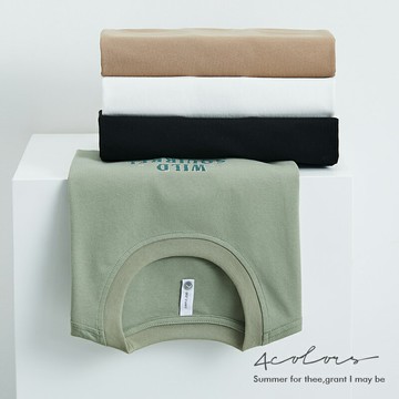 漢斯卡短袖T恤男2022夏季新款潮牌ins潮流百搭印花圓領休閑打底衫