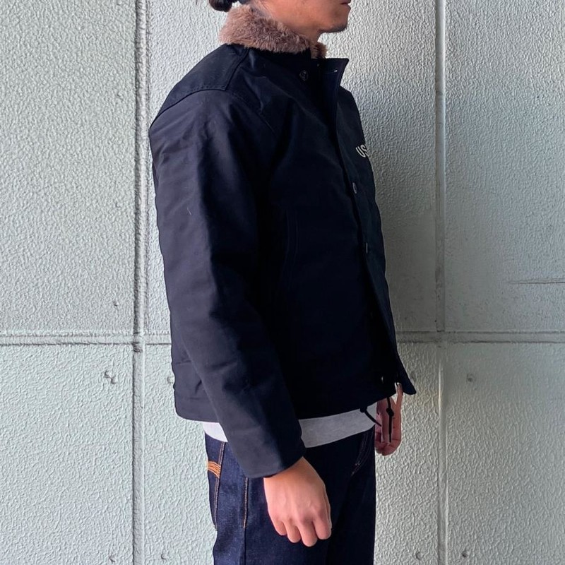 ヒューストン HOUSTON デッキジャケット N-1 DECK JACKET - NAVY