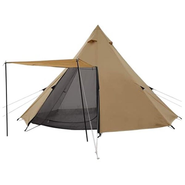 グランドシート付き！ 未使用！ 設営簡単インディアンテント4人用